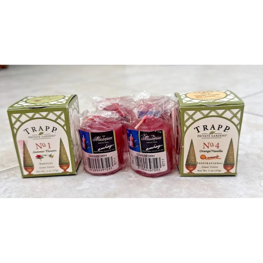 New 2 Trapp Private Garden Candles 2 Oz.‎ 4 masterpiece candle Deadstock